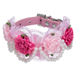 Embellished Rose Dog Collar (Pink)