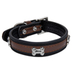 (Medium) Dog Collar (Brown/Black Bone)