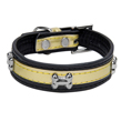 (Medium) Dog Collar (Yellow/Black Bone)