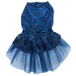 Blue Sequin Princess Dog Dress