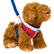 Red Polka Dot Jewel Harness With Blue Leash