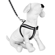(Large) Black-Gray Braided Harness With Leash