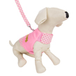 (Small) Pink Polka Dot Vest Harness With Leash