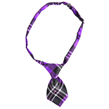Plaid Dog Neck Tie (Purple)
