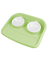 Pet Feeder Express Bowl with Mess Proof, Green