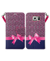 (Cheetah Bow) Design Wallet Case for Samsung® Ga