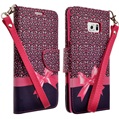 (Cheetah Bow) Design Wallet Case for Samsung® Ga