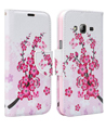 (Cherry Blossom) Design Wallet Case for Samsung 