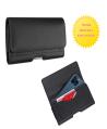 XL Horizontal Phone Pouch with Belt Clip & Card 