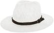 (White) Aerusi Coral Jones Fedora Straw Hat