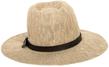 (Beige) Aerusi Coral Jones Fedora Straw Hat