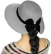 (Gray) Aerusi Mrs Anderson Straw Floppy Hat