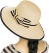 (Beige) Aerusi Panama Straw Hat