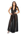 (Black) Floral Lace Night Gown Wit