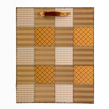 (Caramel) Checker Quilt Gift Bag (Medium)