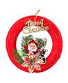 (Circle) Santa Clause Hanging Christmas Ornament