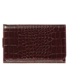 (Burgundy) Crocodile Design Wristlet Wallet 6