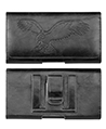 Universal Horizontal Leather Pouch with Embossed