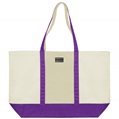 (Beige/Purple) Vangoddy Isling Tote Bag