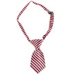 Stripe Dog Neck Tie (Red/White)